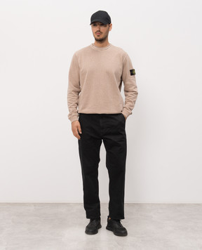 Stone Island Бежевый свитшот с патчем логотипа L1S156100034S0060