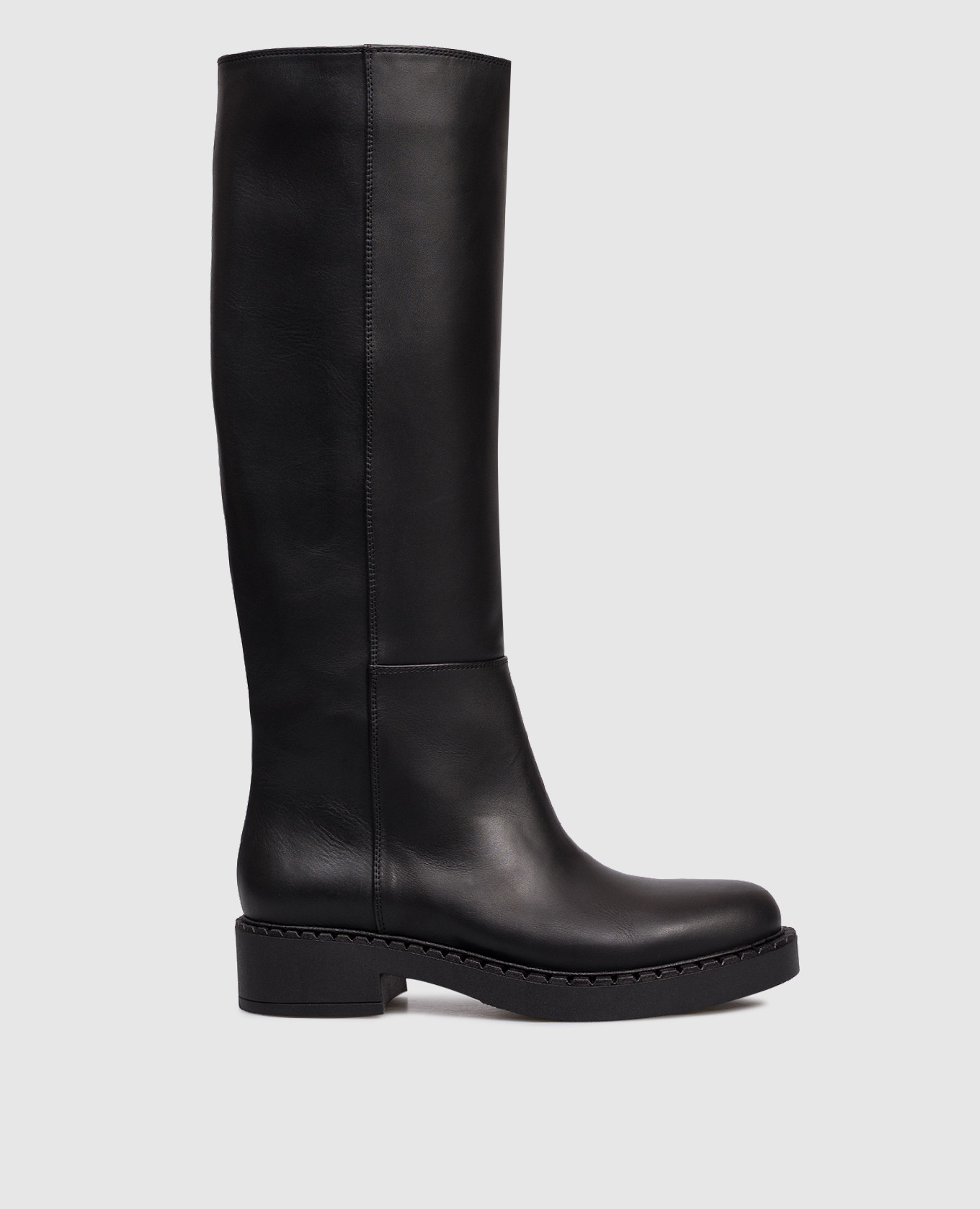 

Черные кожаные сапоги, Черный, Сапоги