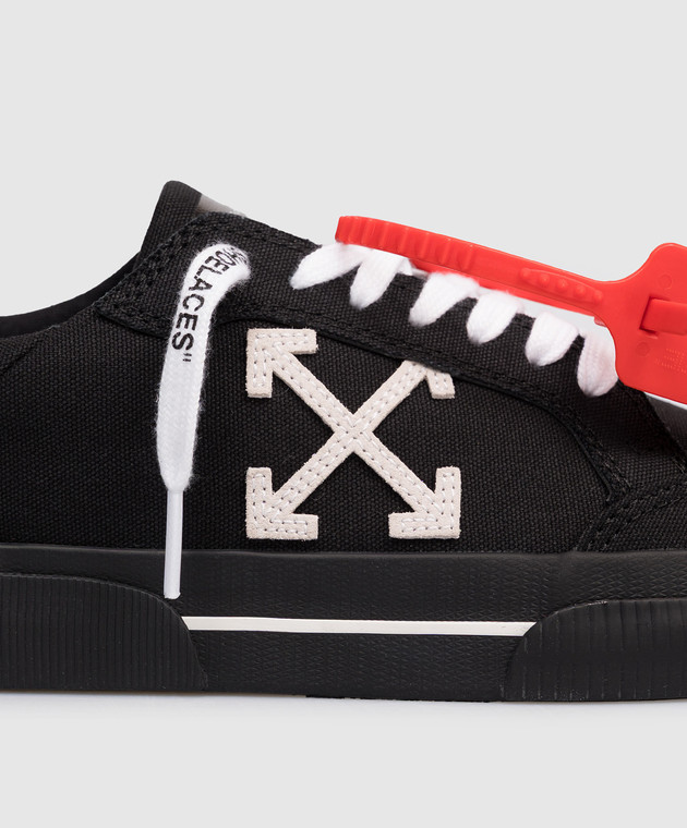 Off-White Черные кроссовки Vulcanized OWIA288C99FAB003 изображение 5