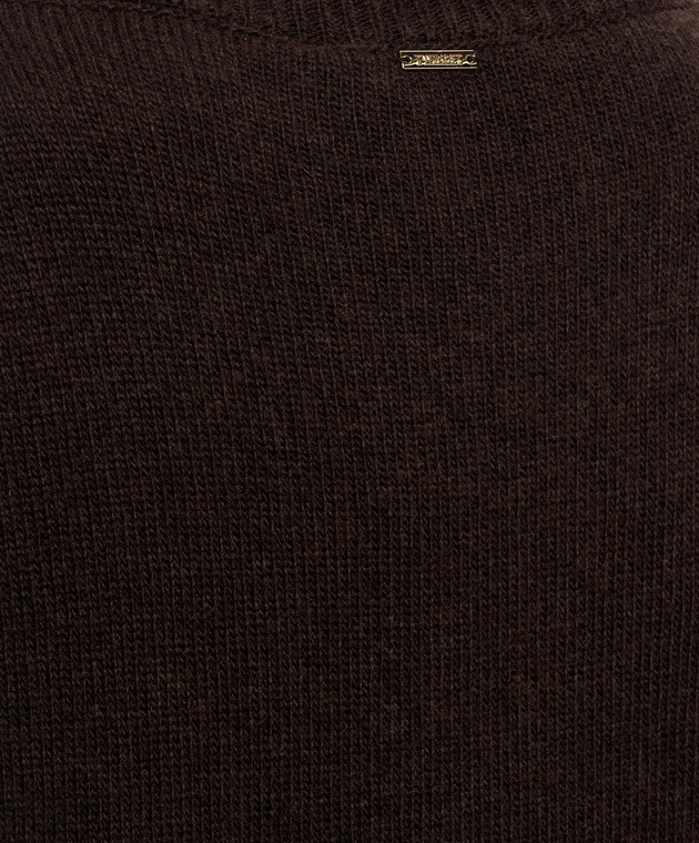 Twinset Коричнева сукня з вовною та кашеміром 262TP3551 зображення 5