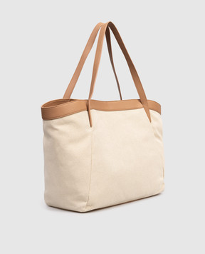 Twinset Бежевая сумка с тиснением логотипа 261TD8530