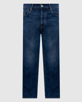 Brunello Cucinelli Синие джинсы с логотип патч M0Z37D3210