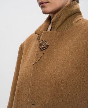 CelesteG Золотиста брошка Квіткове Серце 2070