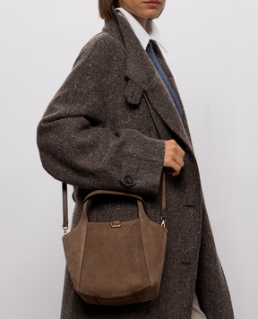 Brunello Cucinelli Коричневая замшевая сумка Storial MBDLB2840