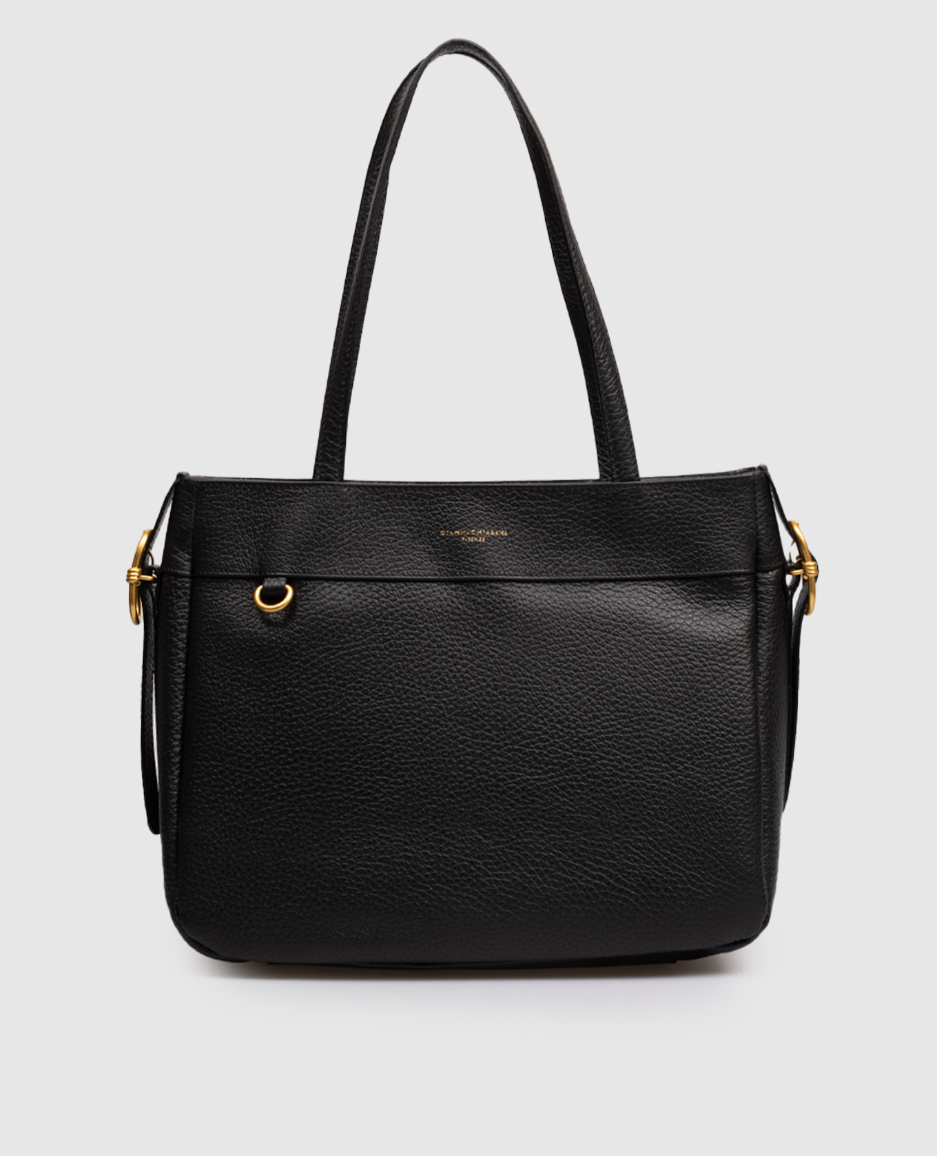 Черная кожаная сумка-тоут Selena