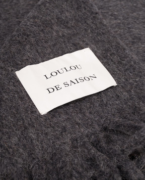 Loulou de Saison Серый шарф из шерсти альпаки Santo SANTO