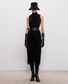 Twinset Черное платье в кружево 262AP2256