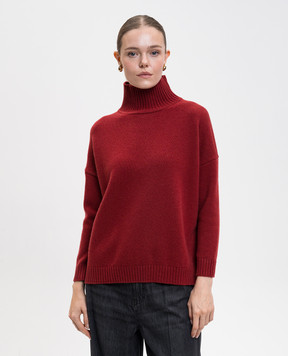 Max Mara Weekend Бордовый свитер BORGIA из шерсти BORGIA