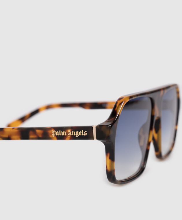 Palm Angels Коричневі сонцезахисні окуляри з ефектом градієнта PA1027604258 зображення 4