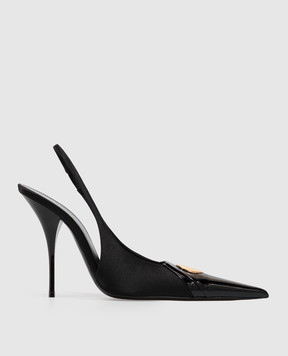 Saint Laurent Черные слингбеки LOUIS A001CW9QNCN