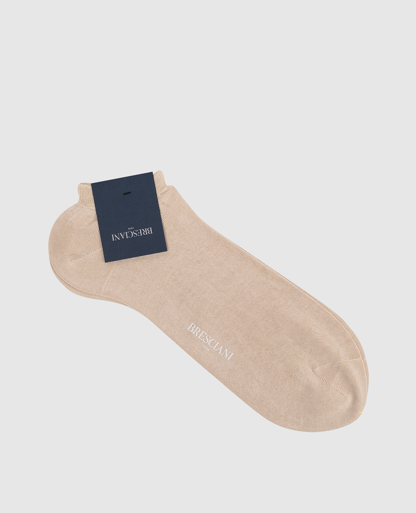 Бежевые короткие носки из хлопка