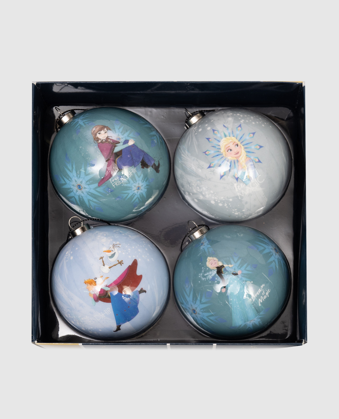 

Набор елочных шаров Frozen 4 шт, Голубой, Елочные украшения