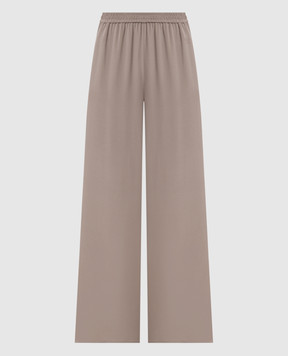 Max Mara Бежевые брюки VOLONTA из шелка MXMVOLONTA