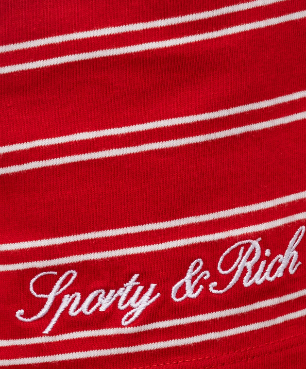Sporty & Rich Червоні шорти в смужку SH071710326RE33 зображення 5