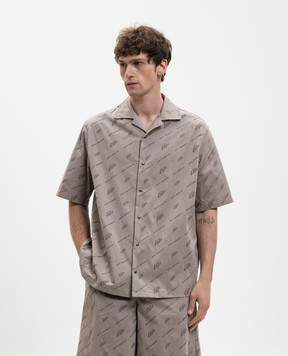 Off-White Сіра сорочка у візерунок 44XGG01FS26F008