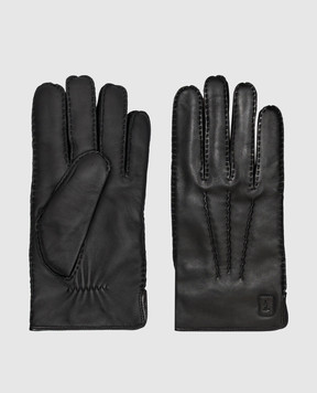Trussardi Черные кожаные перчатки E302X000003NMG001L40