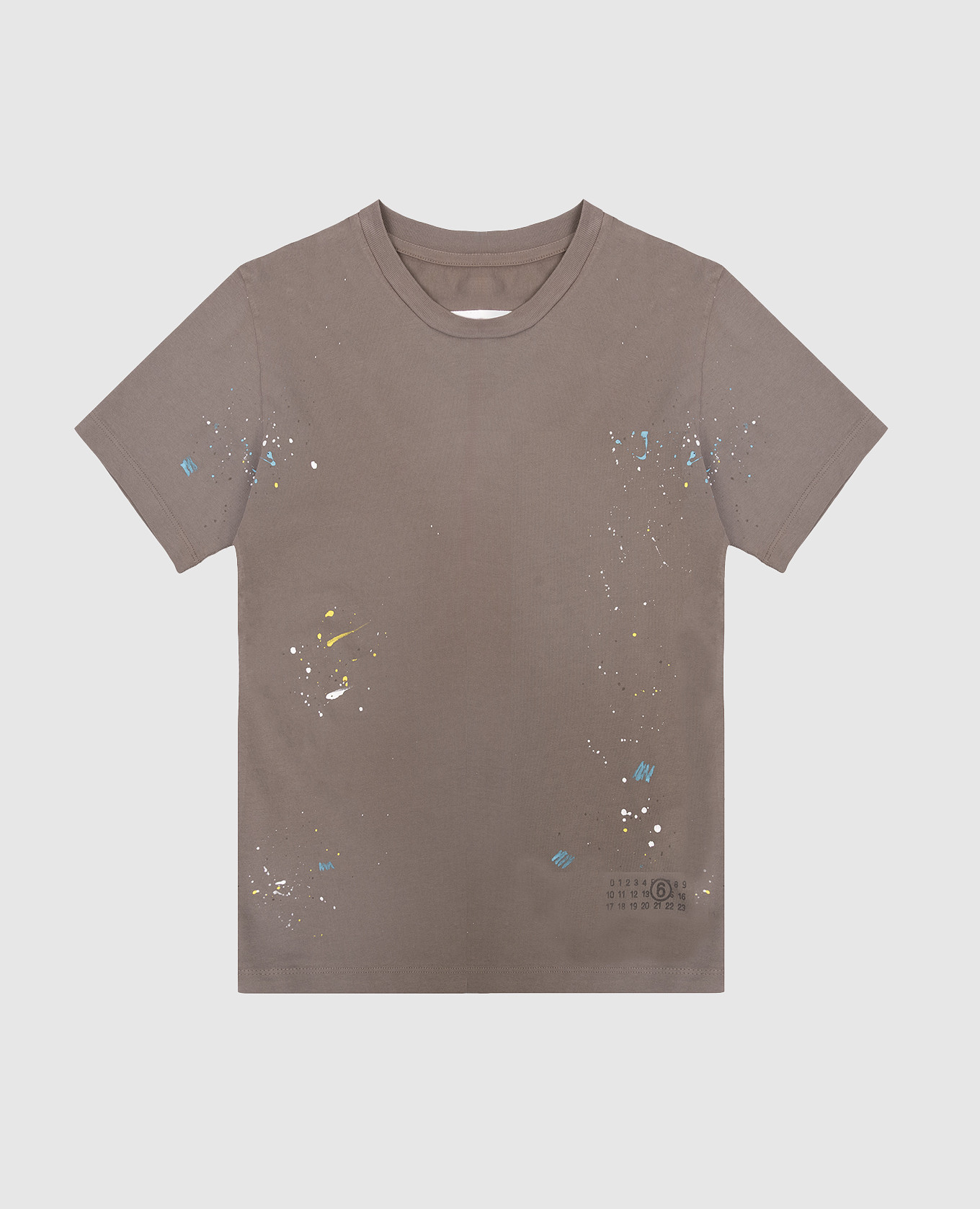 

Детская коричневая футболка с принтом в виде пятен краски, Коричневый, Футболки