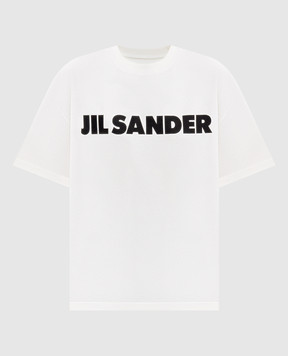 Jil Sander Біла футболка прямого крою з логотипом J02GC0140J20347