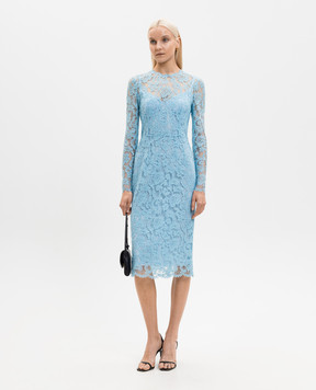 Dolce&Gabbana Голубое платье из кружева F6M0DTILMDR