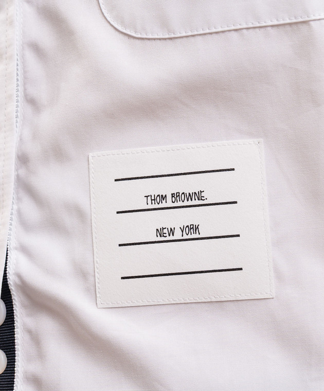 Thom Browne Белая рубашка с нашивкой FLL164A03113 изображение 4