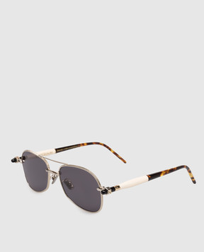 Kuboraum Сріблясті сонцезахисні окуляри P75 KRSP75LGH000002Y