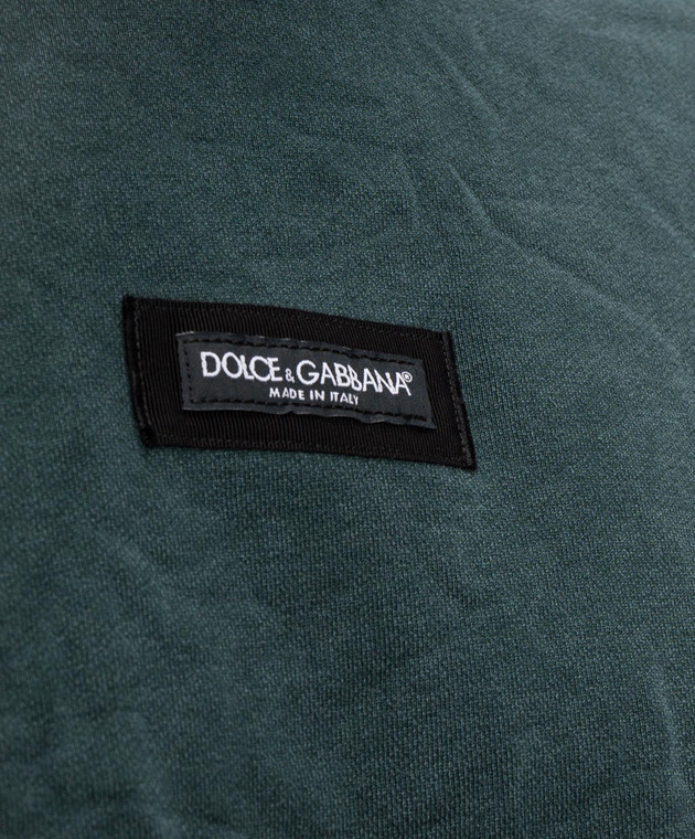 Dolce&Gabbana Зелений світшот з нашивкою логотипа G9CAKTG7P1R зображення 5