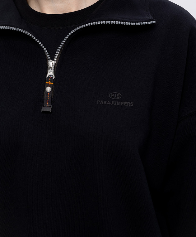 Parajumpers Черный свитшот Zendaya с молнией 26SPWFLEY32 изображение 5