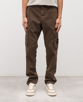Stone Island Коричневые брюки карго с логотипом L1S153100053S00WA