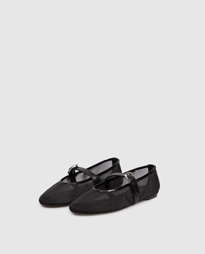 Stuart Weitzman Чорні балетки SAI BAREITALL MARY JANE SN511