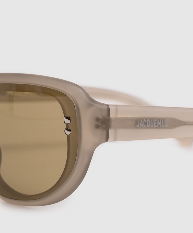 Jacquemus Солнцезащитные очки цвета хаки JAC225C2SUN изображение 4