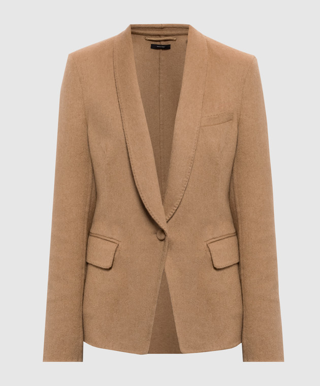 Tom Ford Коричневый жакет из шерсти верблюда GI3119FAX1805