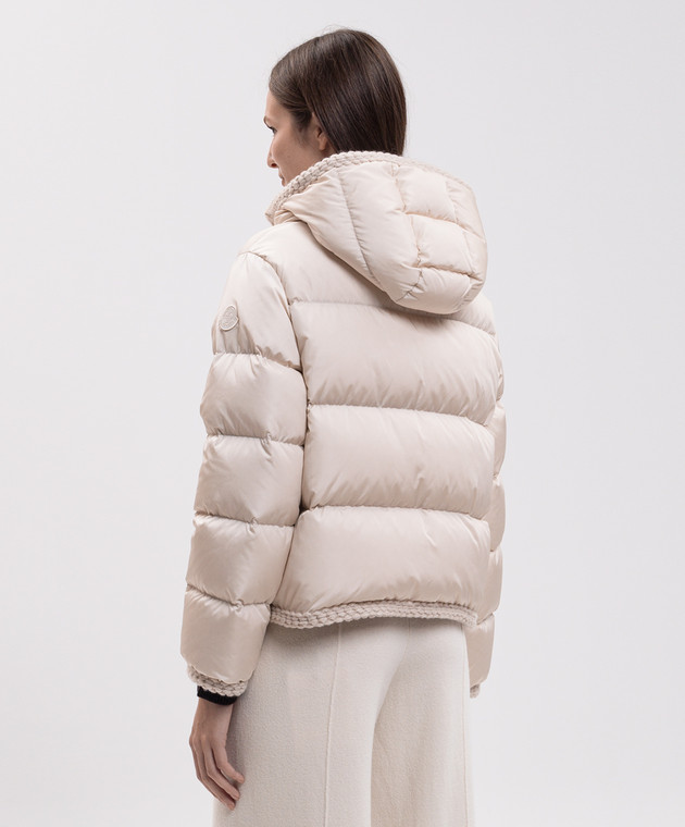 Moncler Бежевая пуховая куртка Evocateur L20931A00222539ZD изображение 4