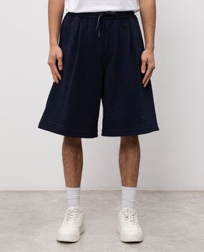 Juun.j Сині шорти з брендовою нашивкою JC6425P21R