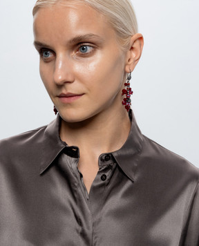 Peserico Бордовые серьги с бусинами E35547C0CC976