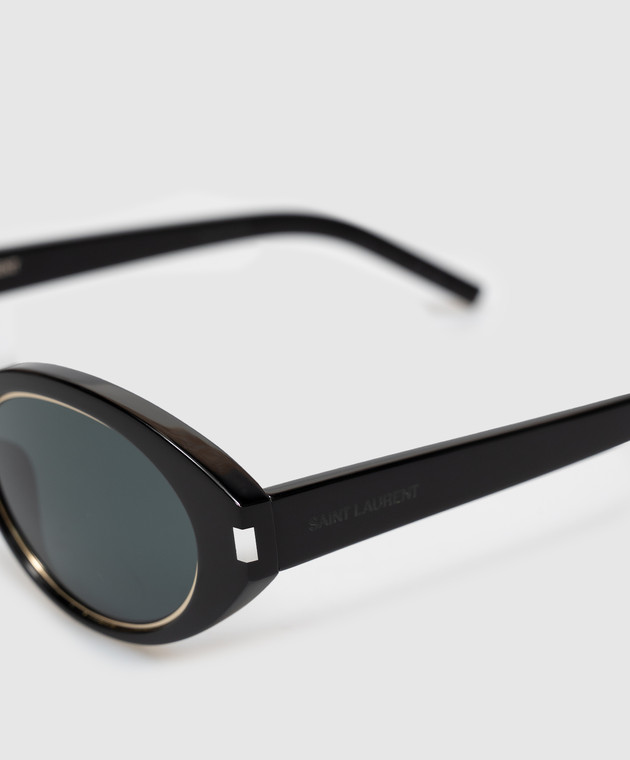 Saint Laurent Черные солнцезащитные очки Rim A003D0Y9956 изображение 4