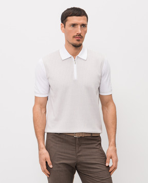 Bertolo Cashmere Біле поло із шовком 902330002421
