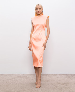 Thierry Mugler Помаранчева сукня з акцентними плечима 26S1RO18415019