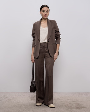 Peserico Коричневый жакет с льном A0121601926