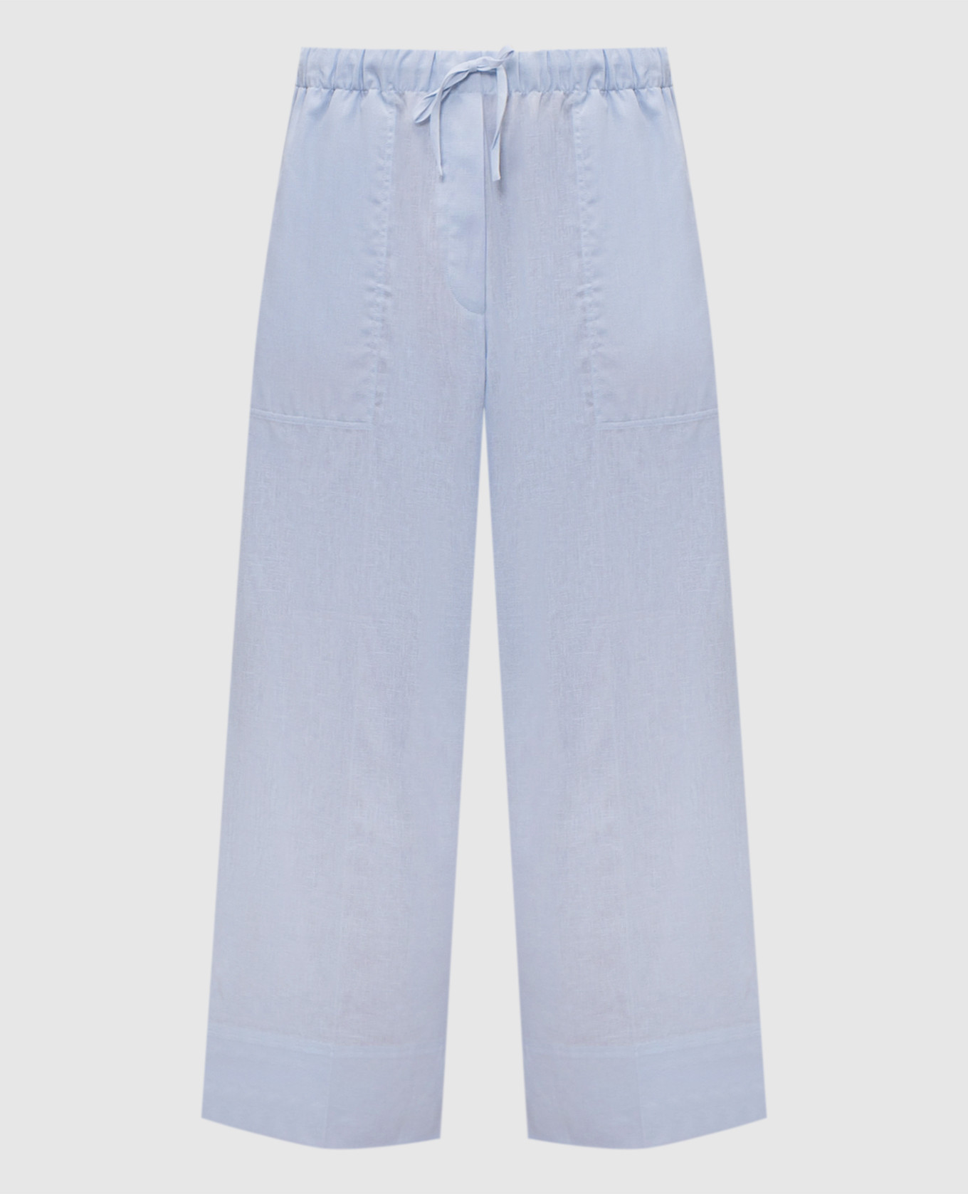 Блакитні штани з льоном