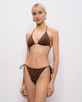 Venuja Коралловый купальник с кристаллами BI008A