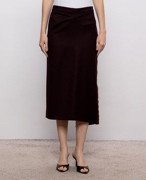 Victoria Beckham Коричневая юбка из шерсти 1326WSK007362A