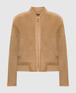 Loro Piana Бежева двостороння дублянка в стилі бомбера FAO5371sh