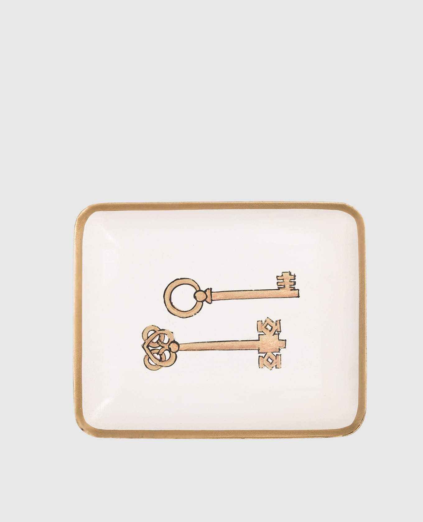 

Декоративный белый поднос Keys, Декор