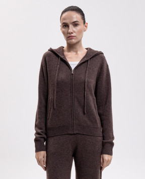 Sporty & Rich Коричневая спортивная куртка из кашемира и шерсти CA00283327BR03