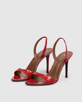 Giuseppe Zanotti Червоні шкіряні лаковані босоніжки Clandestino E500001