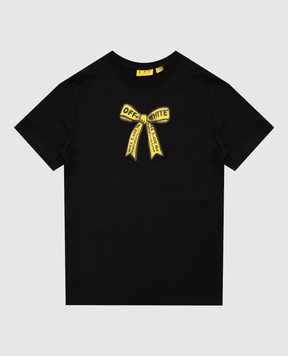 Off-White Дитяча чорна футболка Industrial Logo 44GAA001F26J009