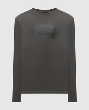 C.P. Company Лонгслів з логотипом кольору хакі MTS724A005100W