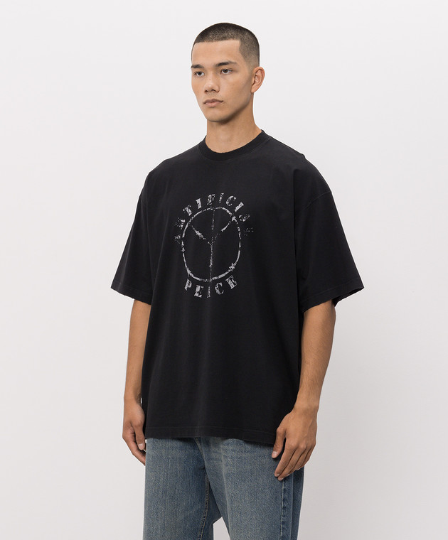 Vetements Черная футболка с принтом MH27TR189Bm изображение 3