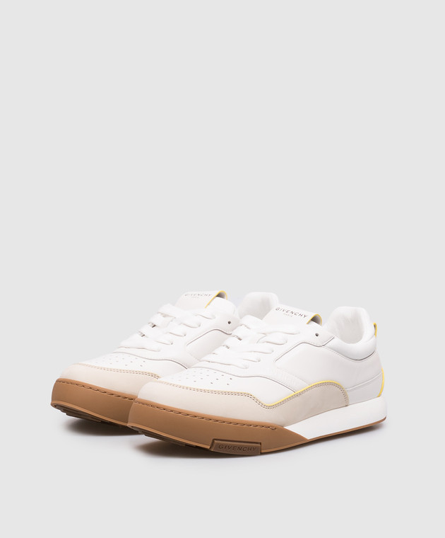 Givenchy Білі шкіряні кросівки з логотипом BH00B5H1XV зображення 2