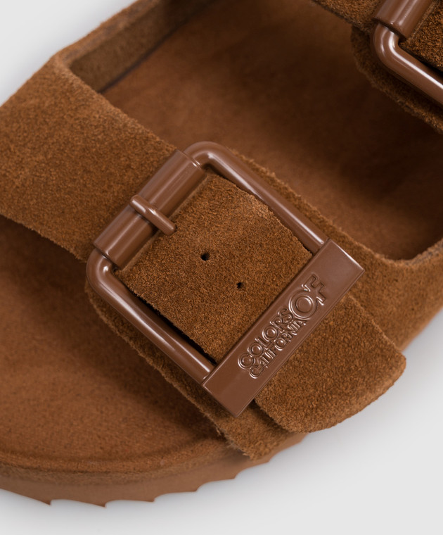 Colors of California Коричневые замшевые шлепанцы SLOFI HCBIO56N изображение 5